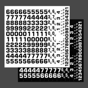 COMPUTER FACE NUMBER DECAL